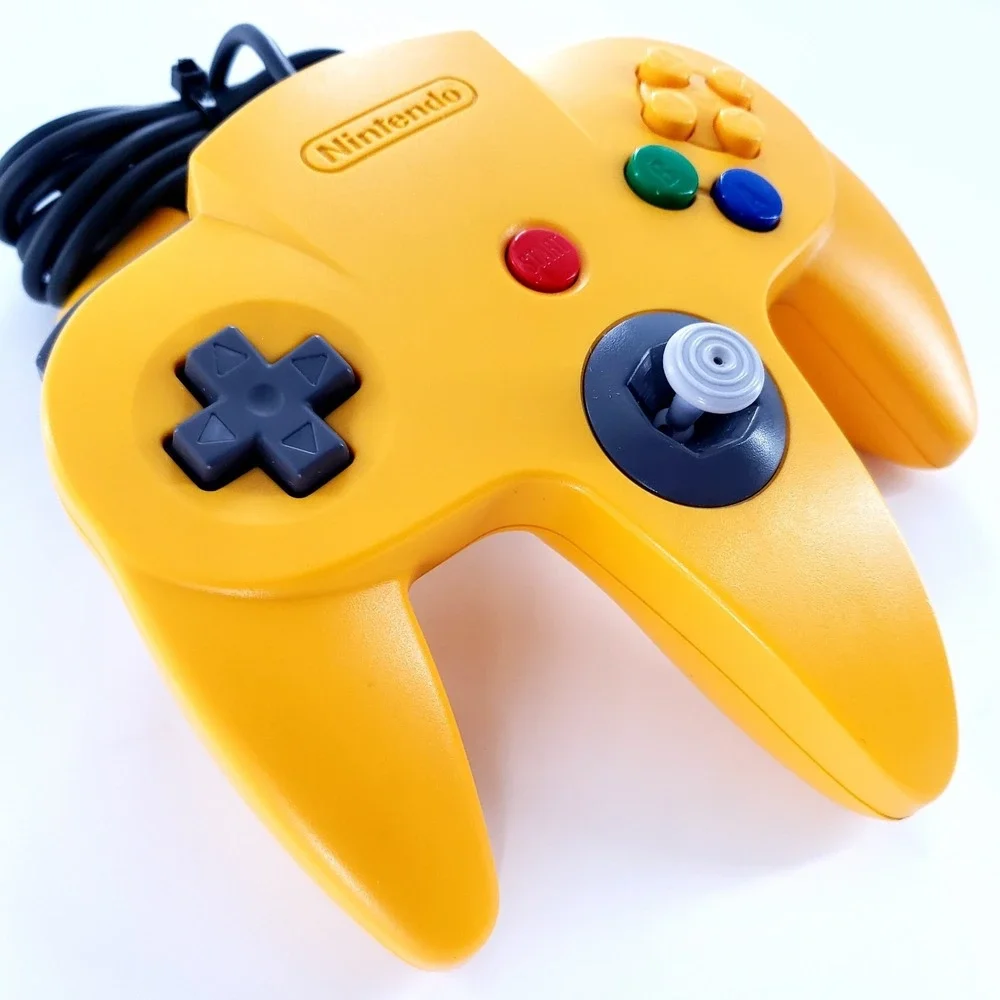 Official Nintendo 64 Gamepad Controller Yellow NUS-005 Tight Stick OEM Tested